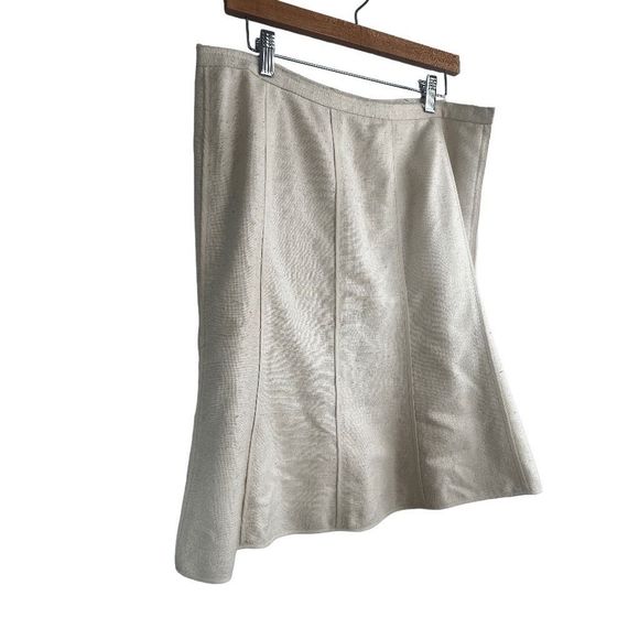 Marc Jacobs Straight Skirt High Rise Pleat Lines Knee Length Cream Size Small - Picture 2 of 7